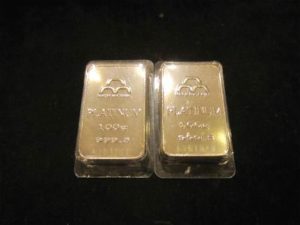 Pt999.5　プラチナ　インゴットバー　100g×2