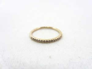 アガット　K10YG　リング　D0.05ct