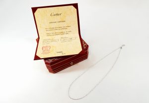 カルティエ　K18WG　チェーンネックレス