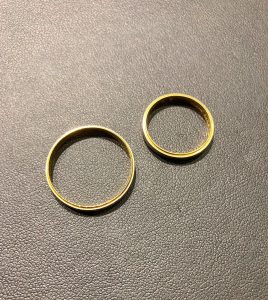 貴金属　K18Pt850　リング2点