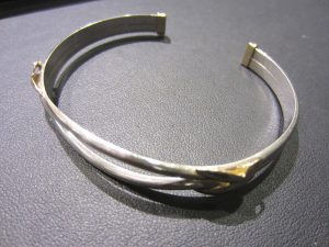 テイファニー　シルバー925K18YG　バングル