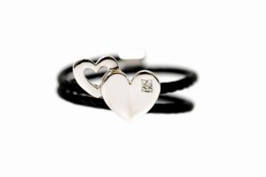 シャリオール　ダブルハート　ワイヤーリング