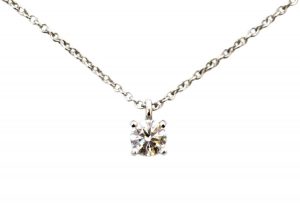 ティファニー　Pt950　ソリテール　ネックレス