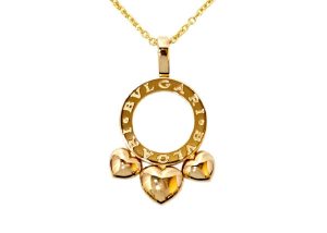 ブルガリ　K18PG　アレグラ　ハート　ネックレス