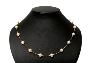 パール　K18YG　ロングネックレス