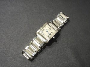カルティエ「タンクフランセーズSM　QZ」買い取りました！
