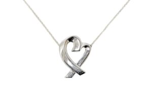 ティファニー　シルバー925　ラビングハート　ネックレス