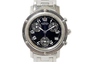 エルメス　レディース　クリッパー　クロノグラフ　QZ