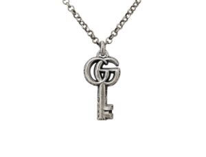 グッチ　シルバー925　ダブルG　キーネックレス
