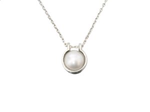 ティファニー　シルバー925　ハードウェア　フレッシュウォーター　パール　リンク　ペンダント