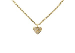 アイファニー　K18YG　ダイヤモンド　4S ハート　ネックレス